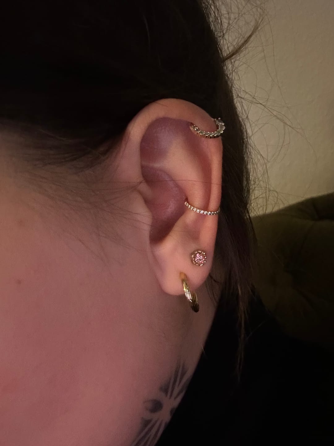 Customer photo review of Conch Clicker | Titan Piercing