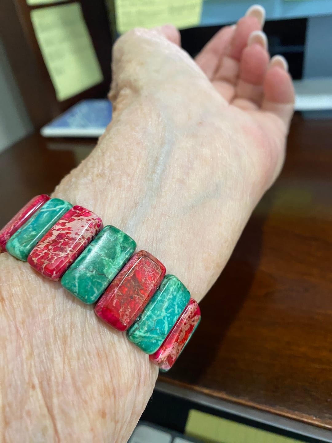 Customer photo review of Christmas Wonder Stretch Apple Watch Strap