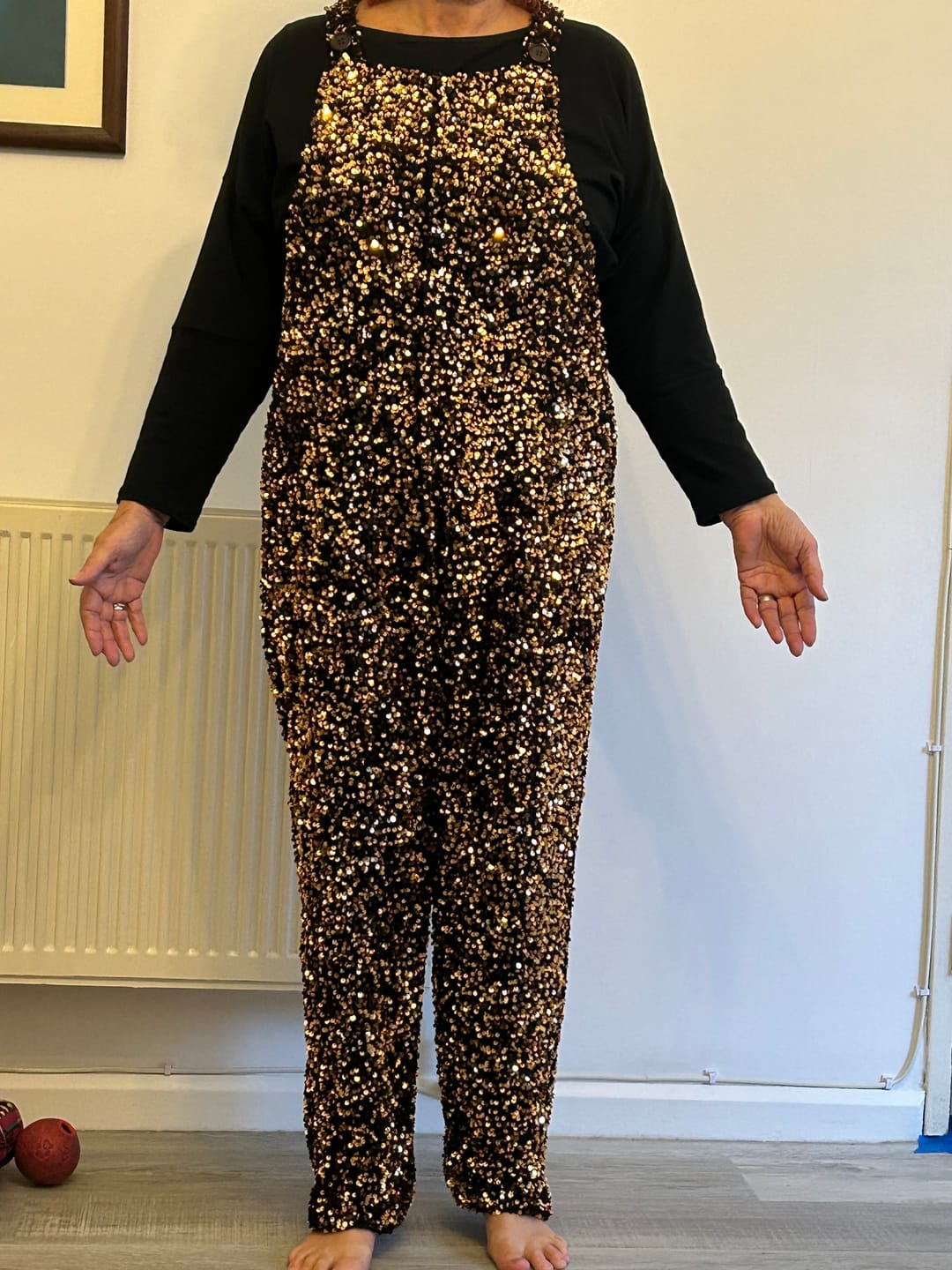 Customer photo review of Heavy Sequin Velvet Fabric