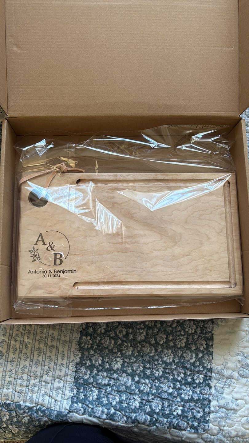Customer photo review of Tabla Picoteo Kitchen Personalizada