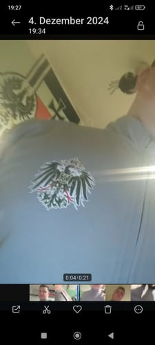 Customer photo review of Grauer Trainingsanzug Deutsches Reich mit schwarz-weiß-roten Streifen