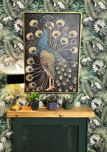 Customer photo review of Luxe Peacock Set of 2 Prints