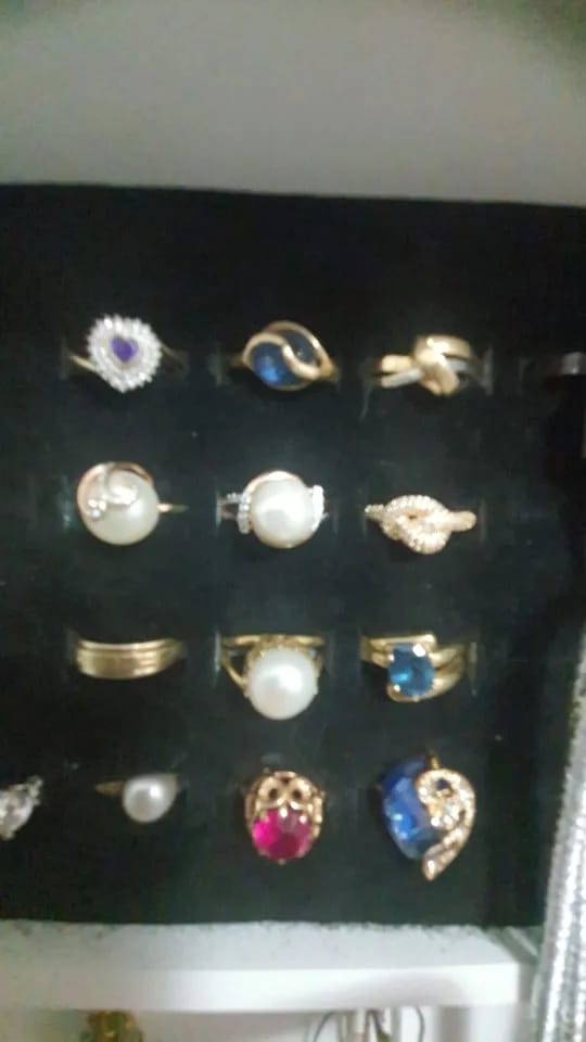 Customer photo review of Rose Gold Geometry Pearl Ring Pave Setting — Rose Gold Silver Mix | KIMLUD