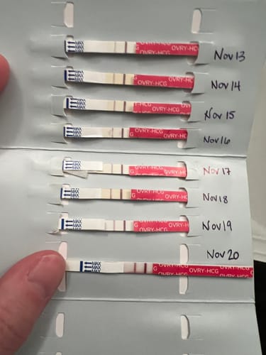 Customer photo review of Pregnancy Test Strips (Ultra-Sensitive)