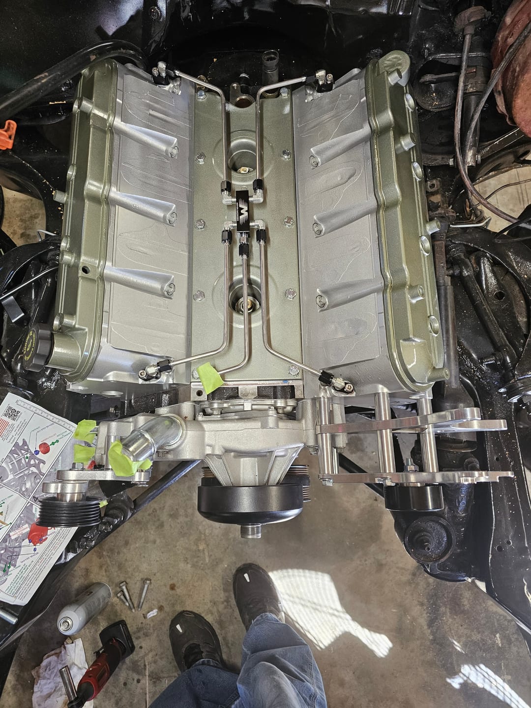 Customer photo review of Motion Raceworks LS Stainless Coolant Crossover Steel Steam Vent Kit 10-10005