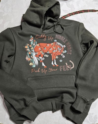 Customer photo review of JINGLE HORSE DTF Transfer