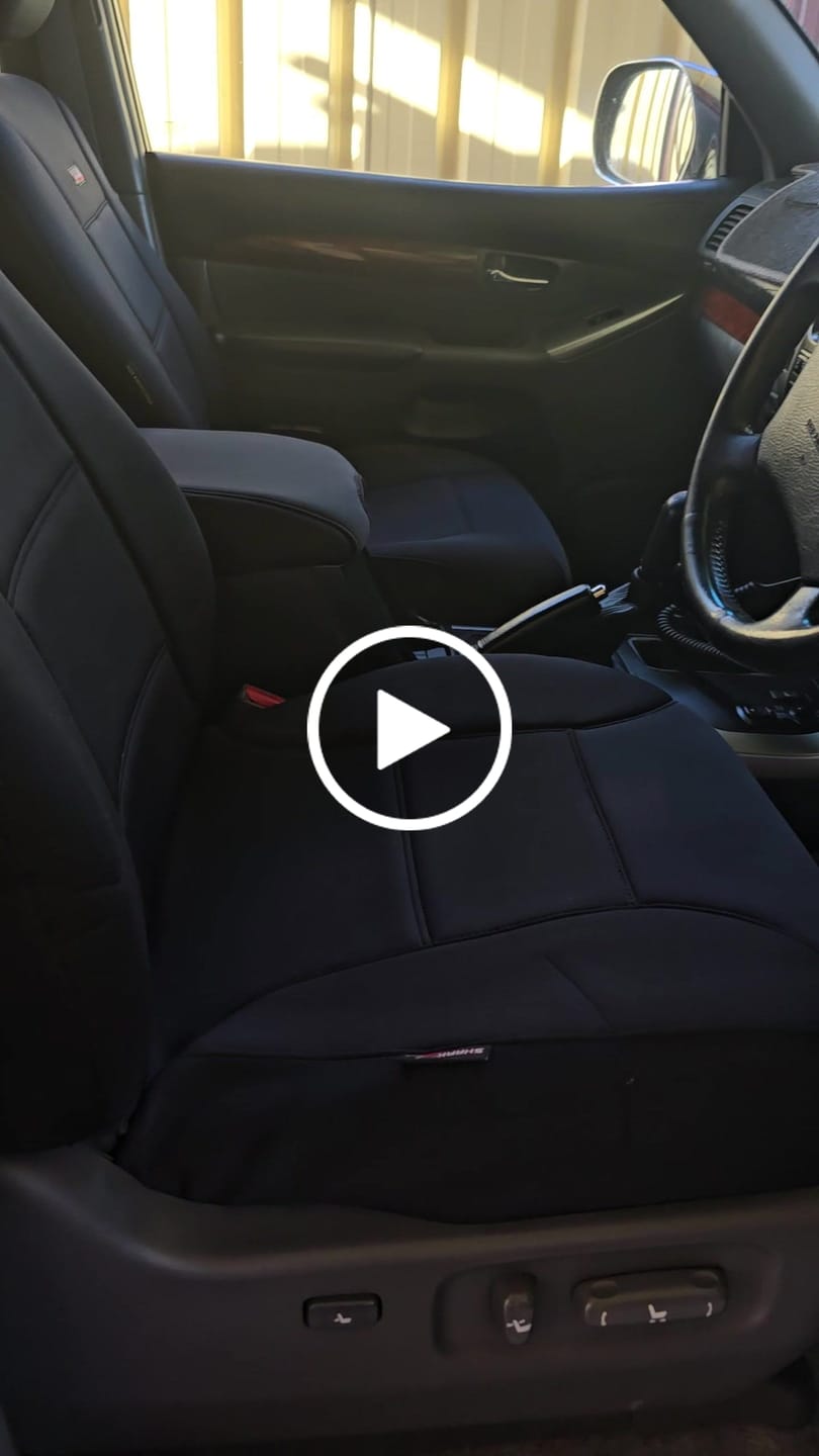 Customer video review of Sharkskin Plus Front Seat Covers For Toyota Prado (11/2009-2021)