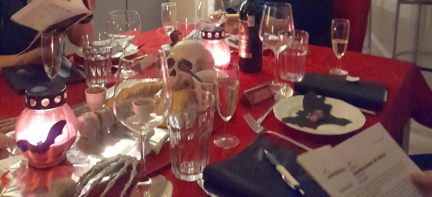 Customer photo review of Halloween Murder Mystery Game Kit - Vampire Ball