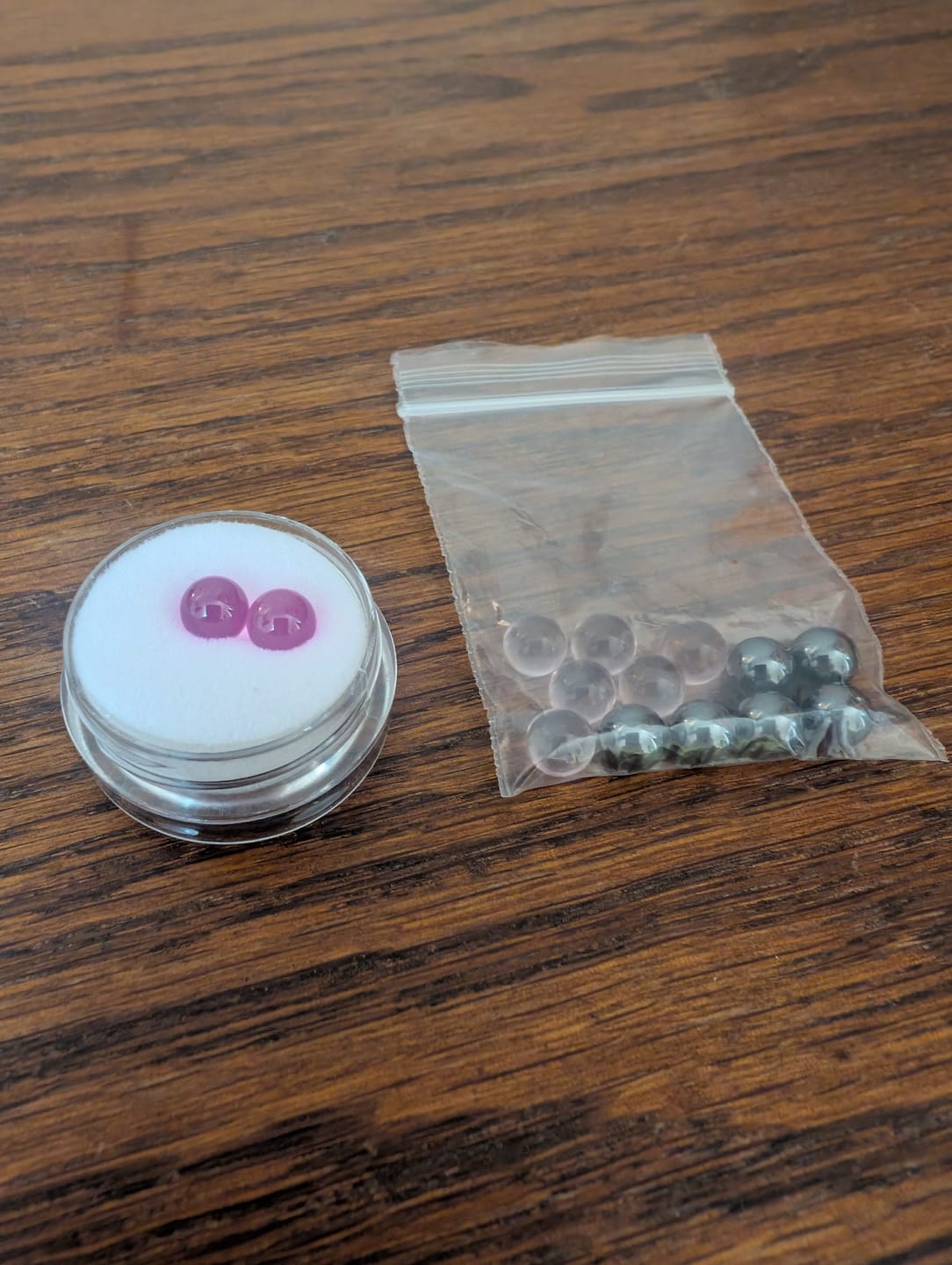 Customer photo review of 6mm Pink Sapphire Terp Pearls