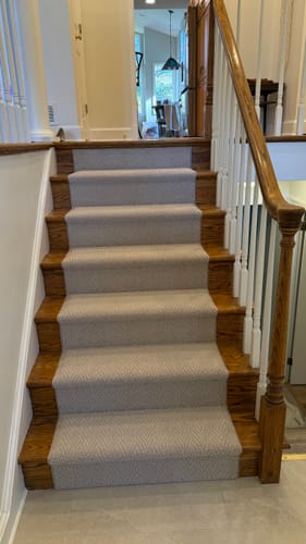 Customer photo review of Anderson Tuftex Twine Modern Farmhouse Stair Runner