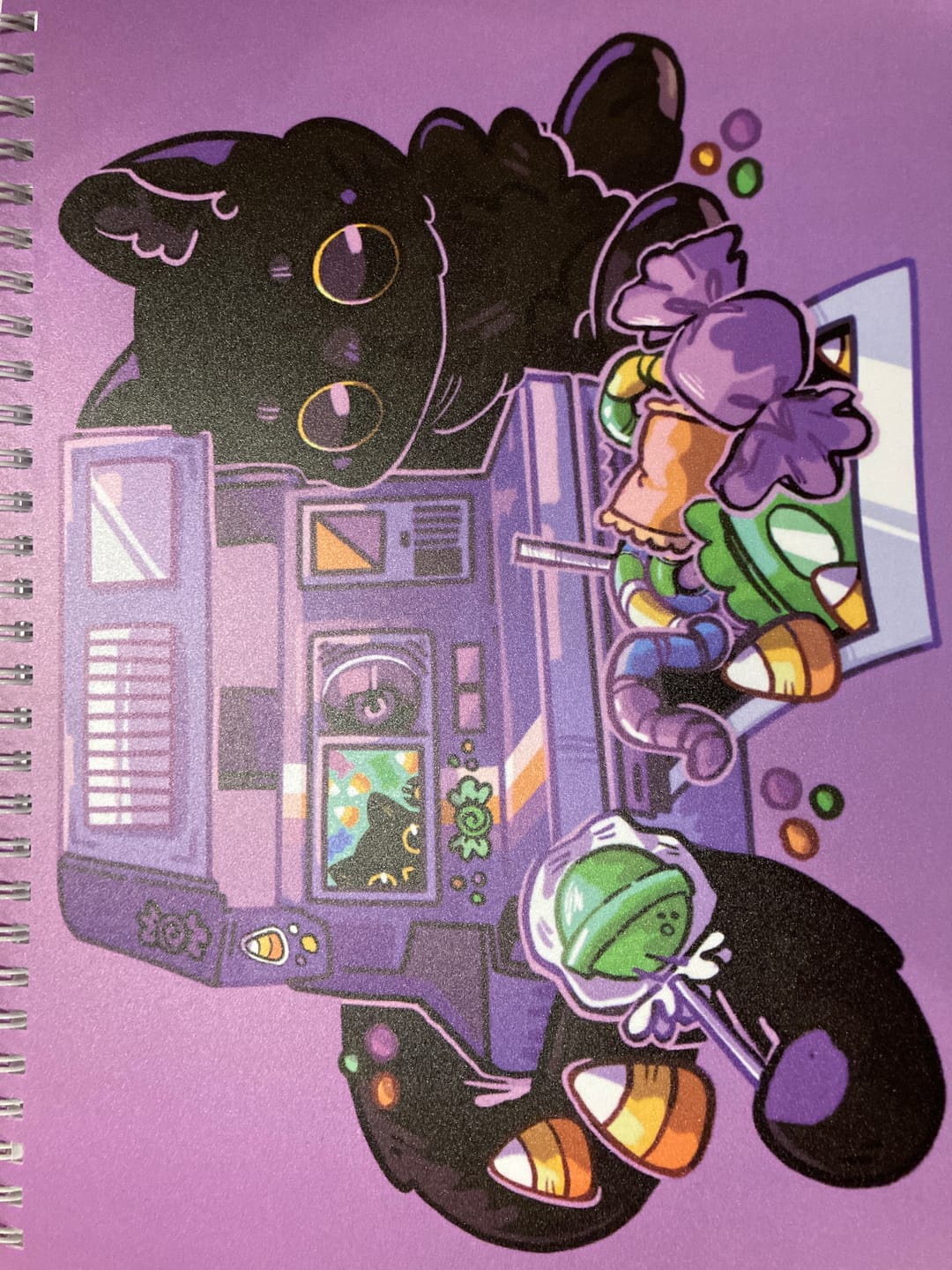 Customer photo review of Halloween Cat Instant Camera Large Reusable Sticker Book