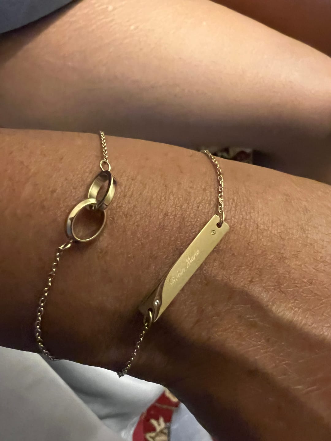 Customer photo review of Cuban T Bar Bracelet