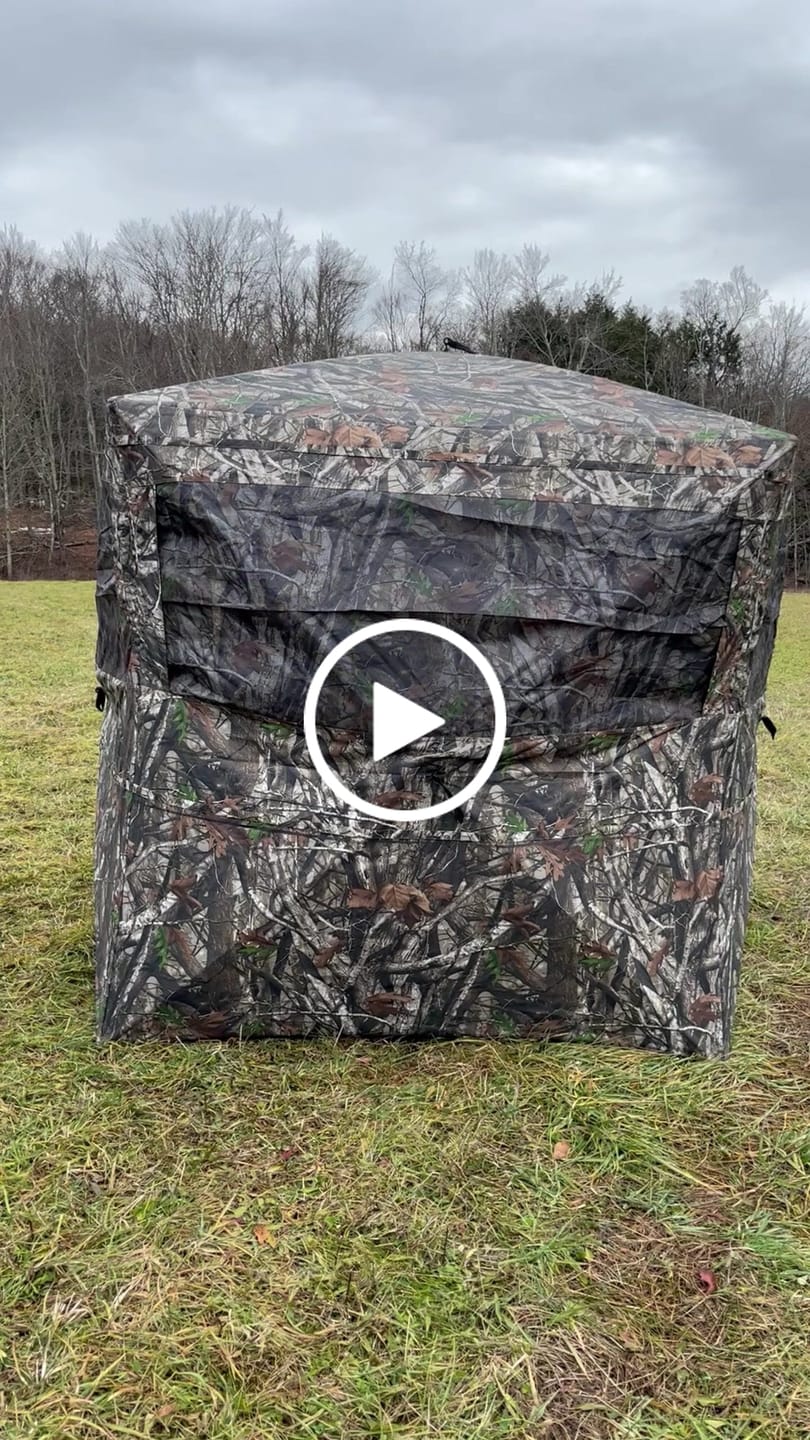 Customer video review of OptiVue 360° Ultra-HD See-Through Hunting Blind with 90° Full-Access Door