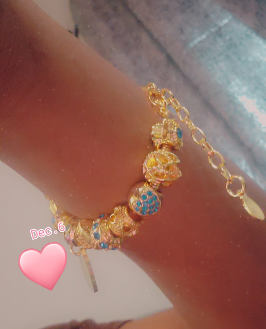 Customer photo review of Piece Of My Heart Bracelet - Gold