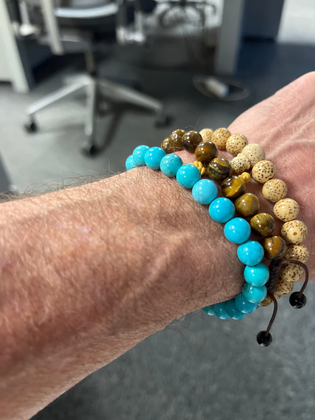 Customer photo review of 2 Bracelets Turquoises
