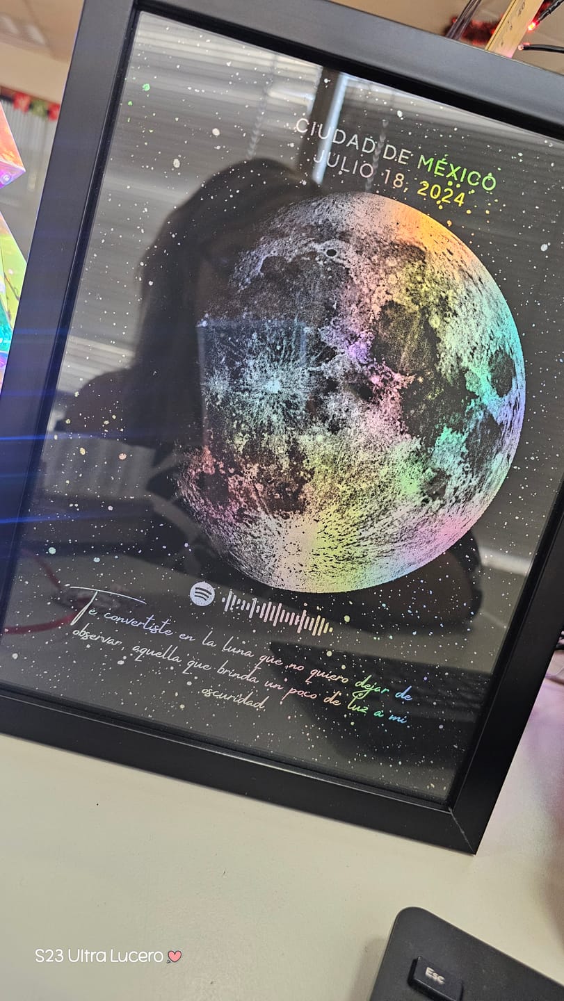 Customer photo review of Mapa Lunar Holográfico
