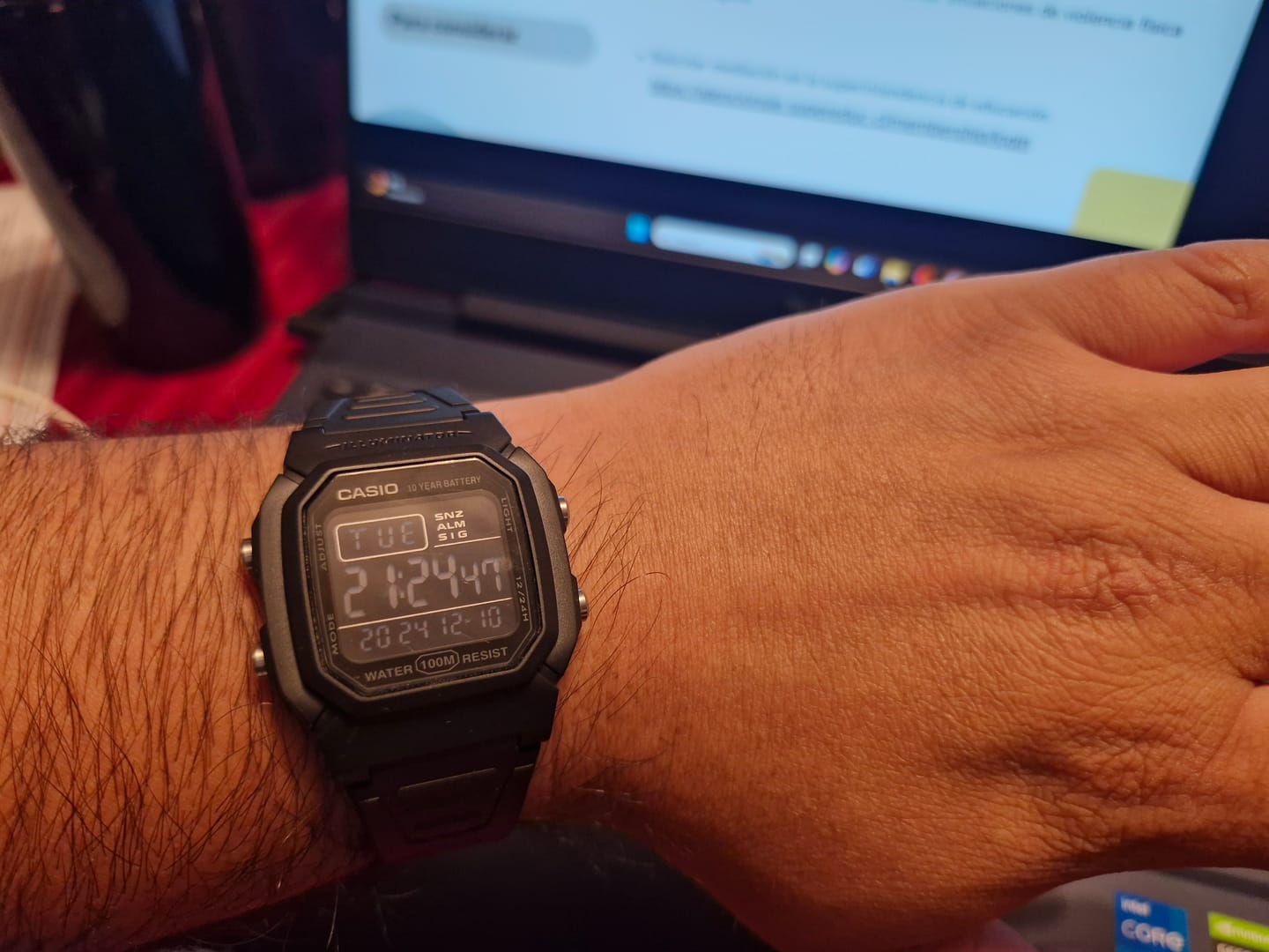 Customer photo review of Reloj Casio Vintage W-800H-1BVCF Negro Pantalla Negativa
