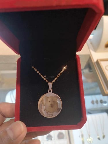 Customer photo review of Printave™ Personalized Round Necklace