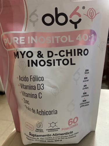 Customer photo review of Oby Inositol Plus Myo y D-Chiro Inositol Ratio 40:1 + Acido Folico, Prebioticos, Vitaminas y Zinc | Polvo Sin Sabor $̶1̶,̶0̶4̶9̶.̶0̶0̶