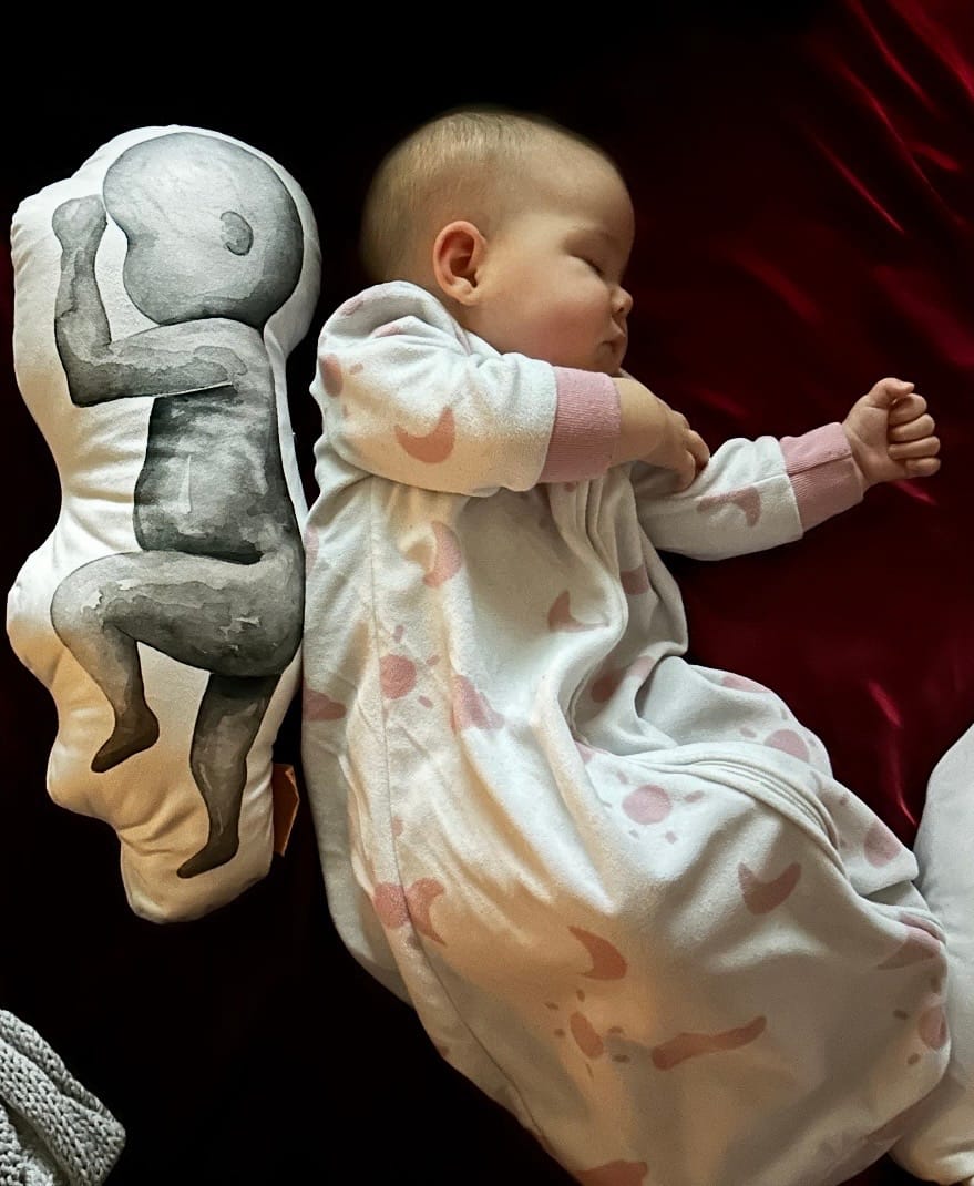 Customer photo review of Birth Pillow Watercolor One