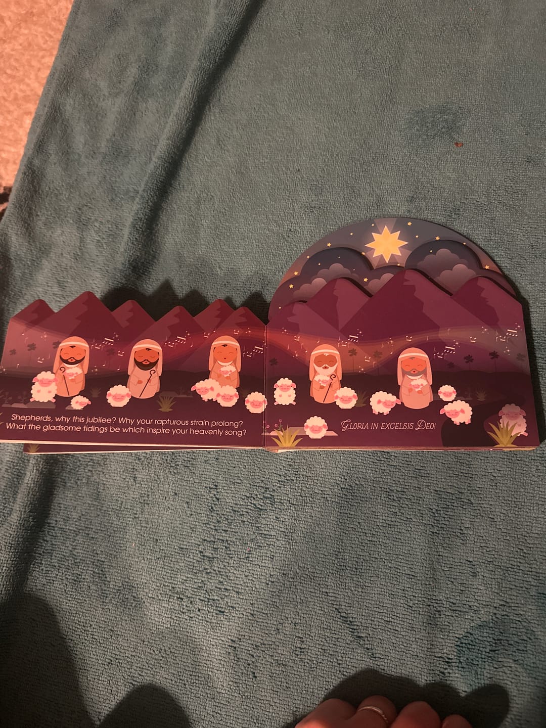 Customer photo review of Angels We Have Heard On High shaped book
