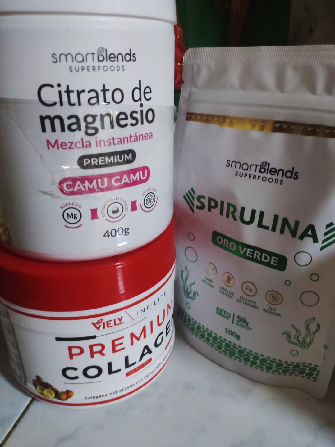 Customer photo review of Citrato de Magnesio Premium Camu Camu 400g