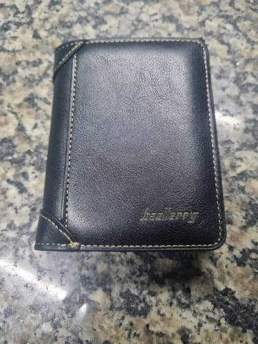 Customer photo review of PU Leather Wallets Zipper Card Holder With Coin Pocket And Multiple Card Slots — Black | KIMLUD