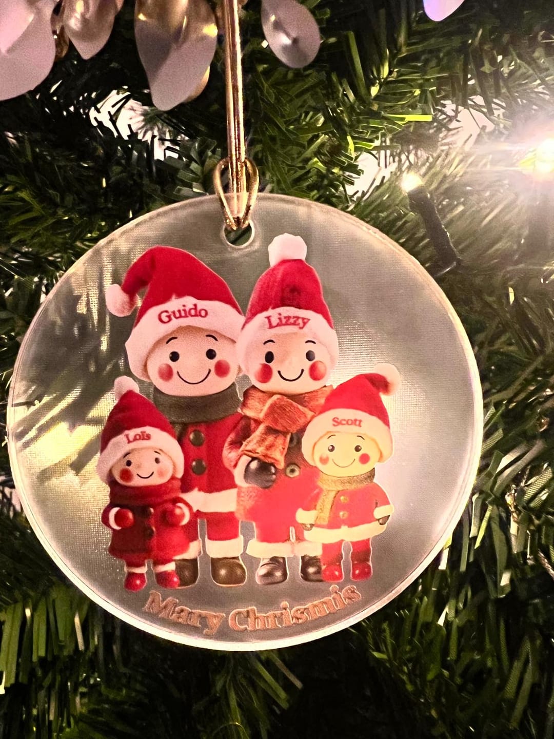 Customer photo review of Geschenkverpackung für Baumschmuck Rot/Gold
