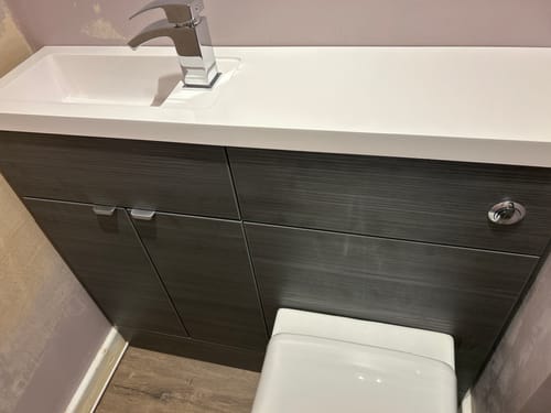 Customer photo review of Hudson Reed Fusion 1000mm Combination Vanity & WC Compact - Anthracite Woodgrain