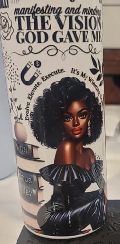 Customer photo review of UV DTF Cup Wrap- The Vision God Gave Me