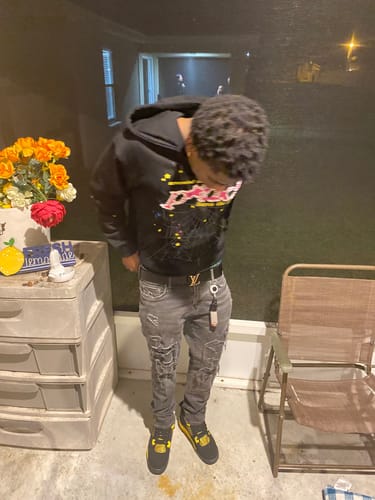 Customer photo review of Sp5der Young Thug Punk Hoodie-Black #142