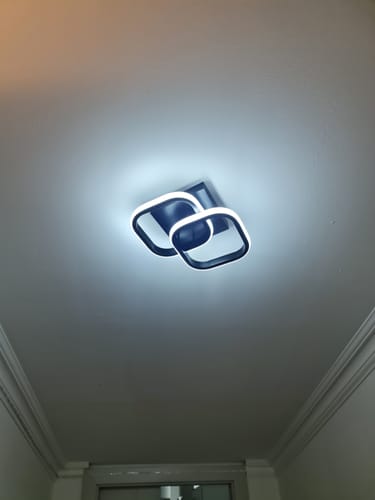 Customer photo review of Lustra LED 32W Double Square Negru Echivalent 200W