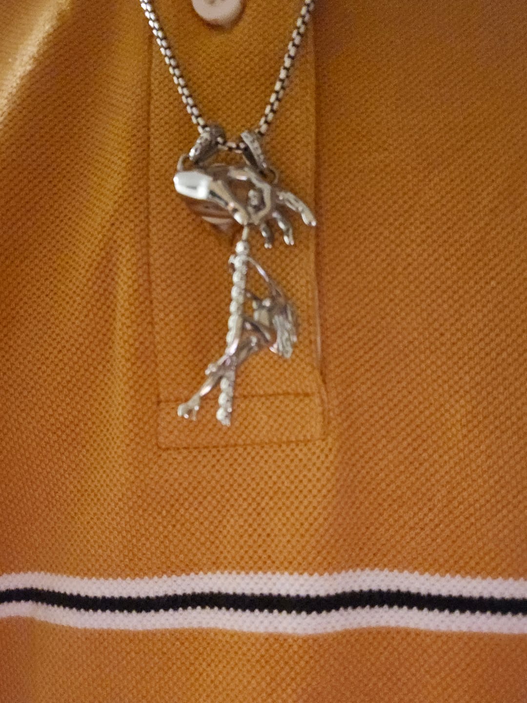 Customer photo review of DANCING WITH DEATH PENDANT