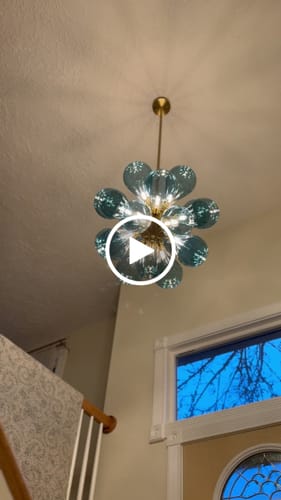 Customer video review of Modern 18-Light Hand Blown Glass Cluster Chandelier