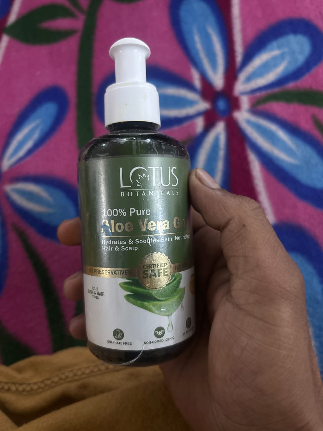 Customer photo review of 100% Pure Aloe Vera Gel with Vitamin E