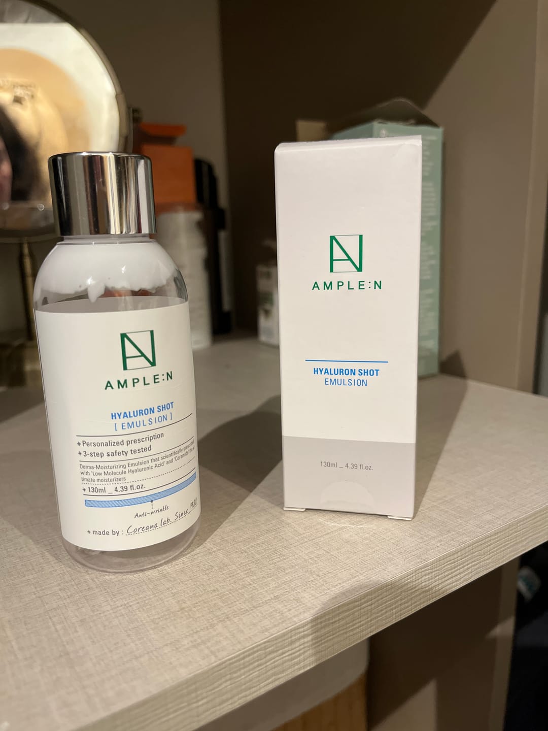 Customer photo review of Crema facial fluida hidratante Amplen Ácido Hialurónico 130ml