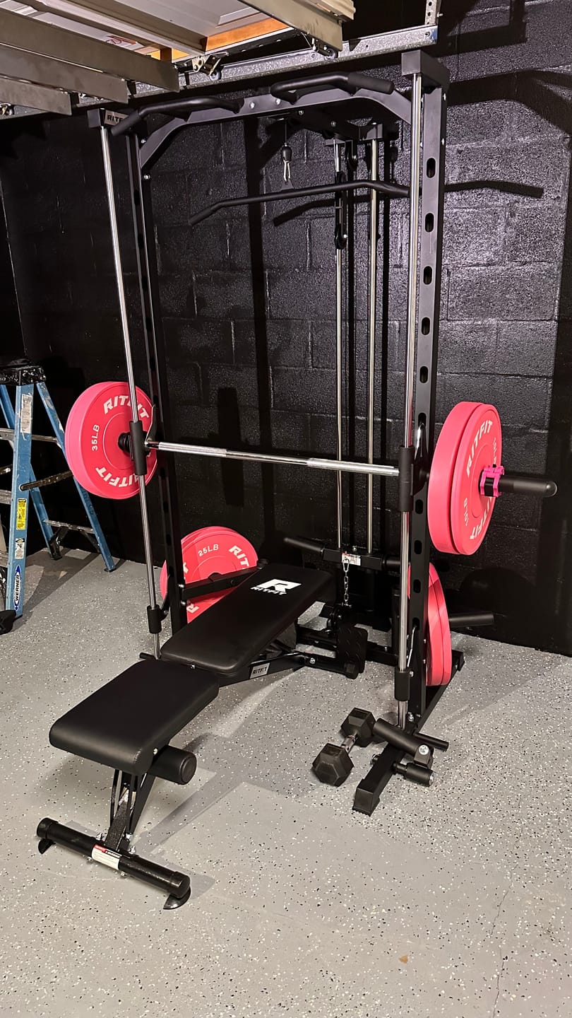 Customer photo review of RitFit PSR05 2.0 Smith Machine Home Gym Package