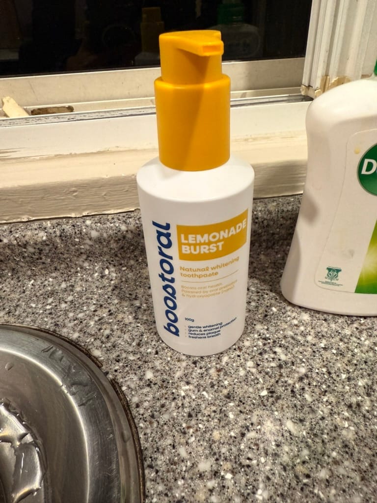 Customer photo review of n-HA Prebiotics Whitening Toothpaste
