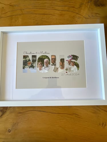 Customer photo review of Nous Lettres - Affiche Personnalisée