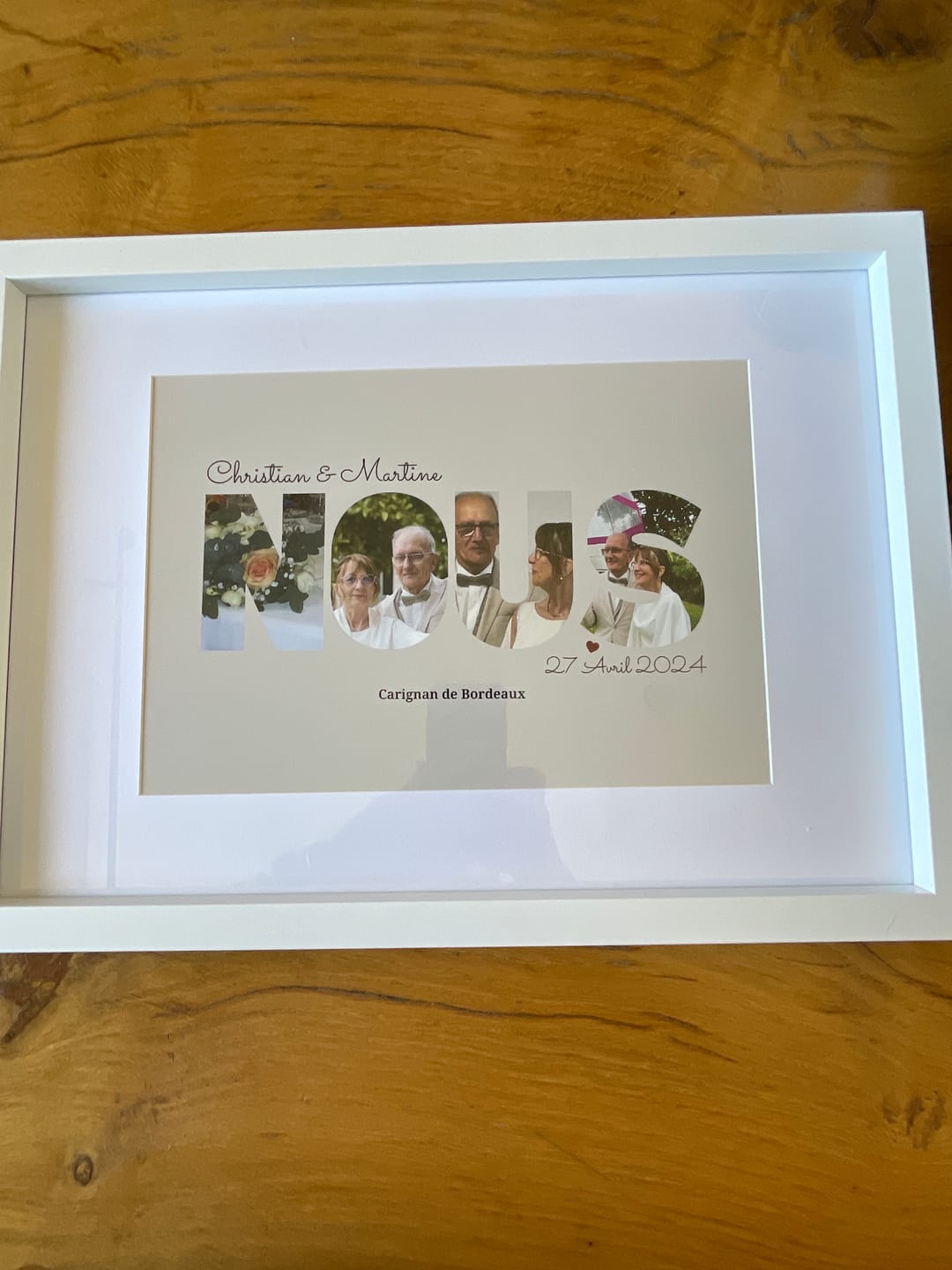 Customer photo review of Nous Lettres - Affiche Personnalisée