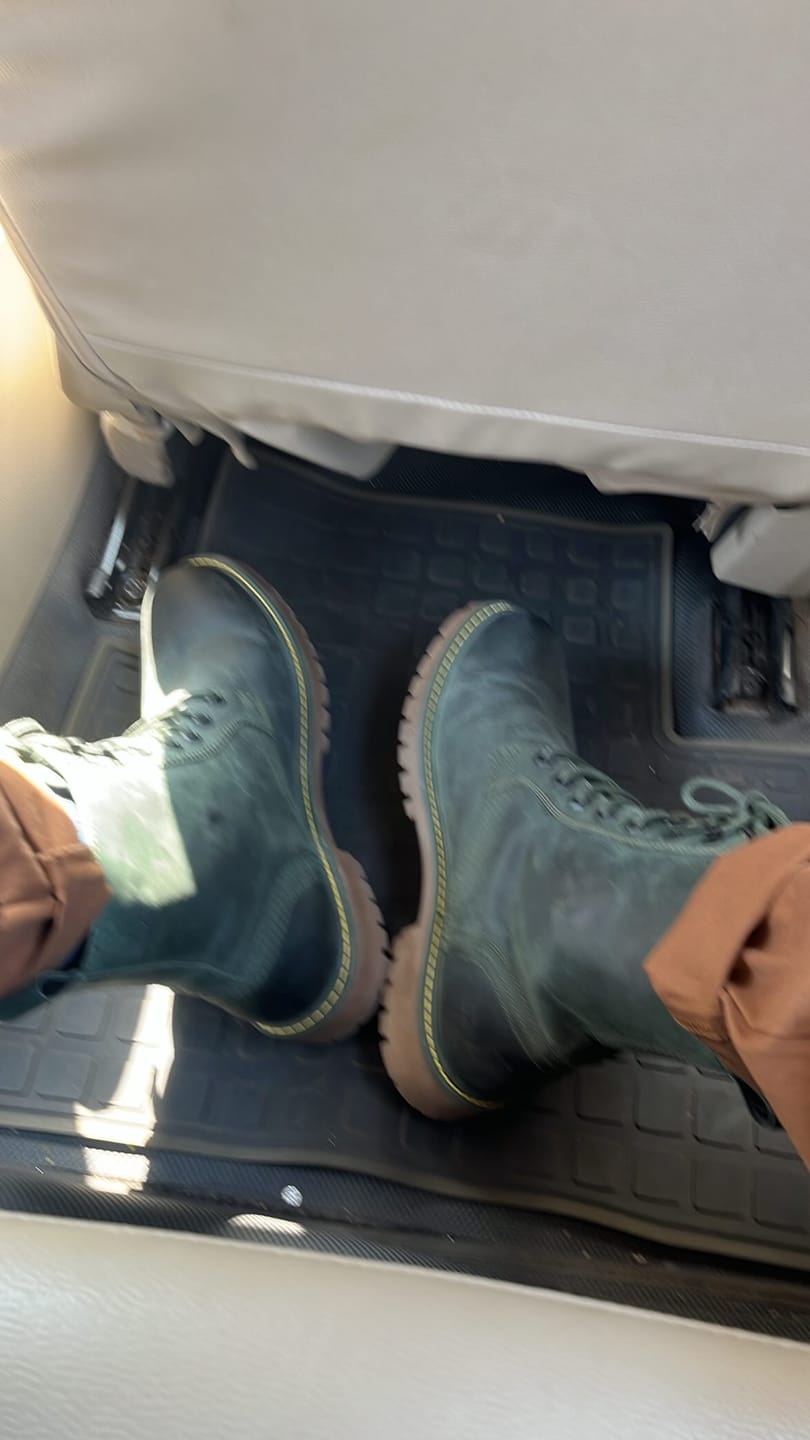 Customer photo review of boots derby forest green