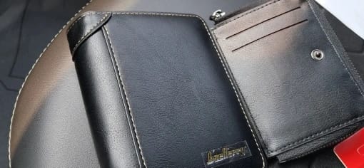 Customer photo review of PU Leather Wallets Zipper Card Holder With Coin Pocket And Multiple Card Slots — Black | KIMLUD