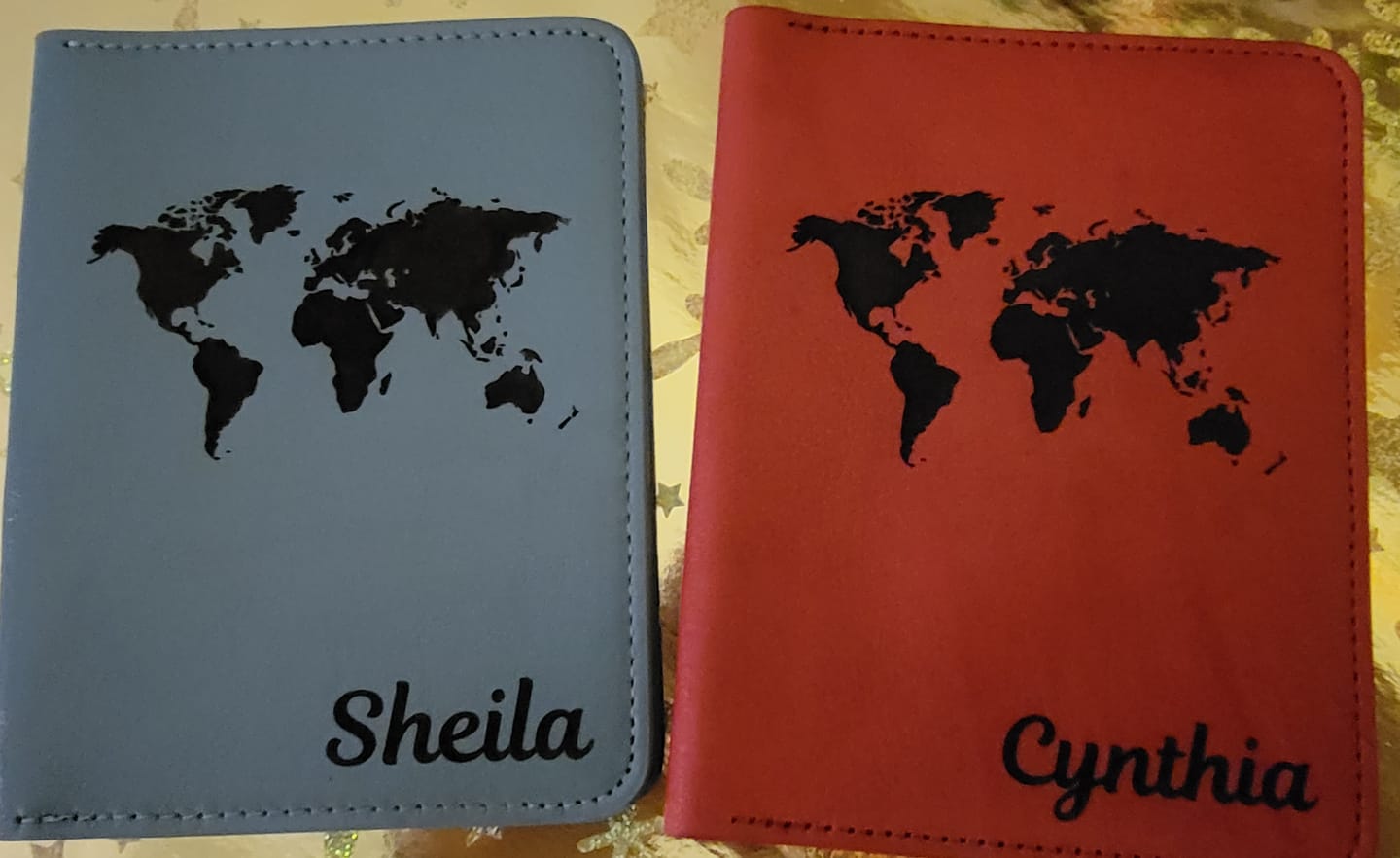 Customer photo review of Personalized Natural Leather Passport Holder with Monogram or Custom Design