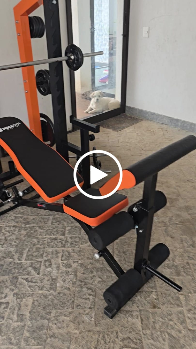Customer video review of Estação De Musculação Mega Rack Monocross Com Polia Móvel Flutuante 82Kg