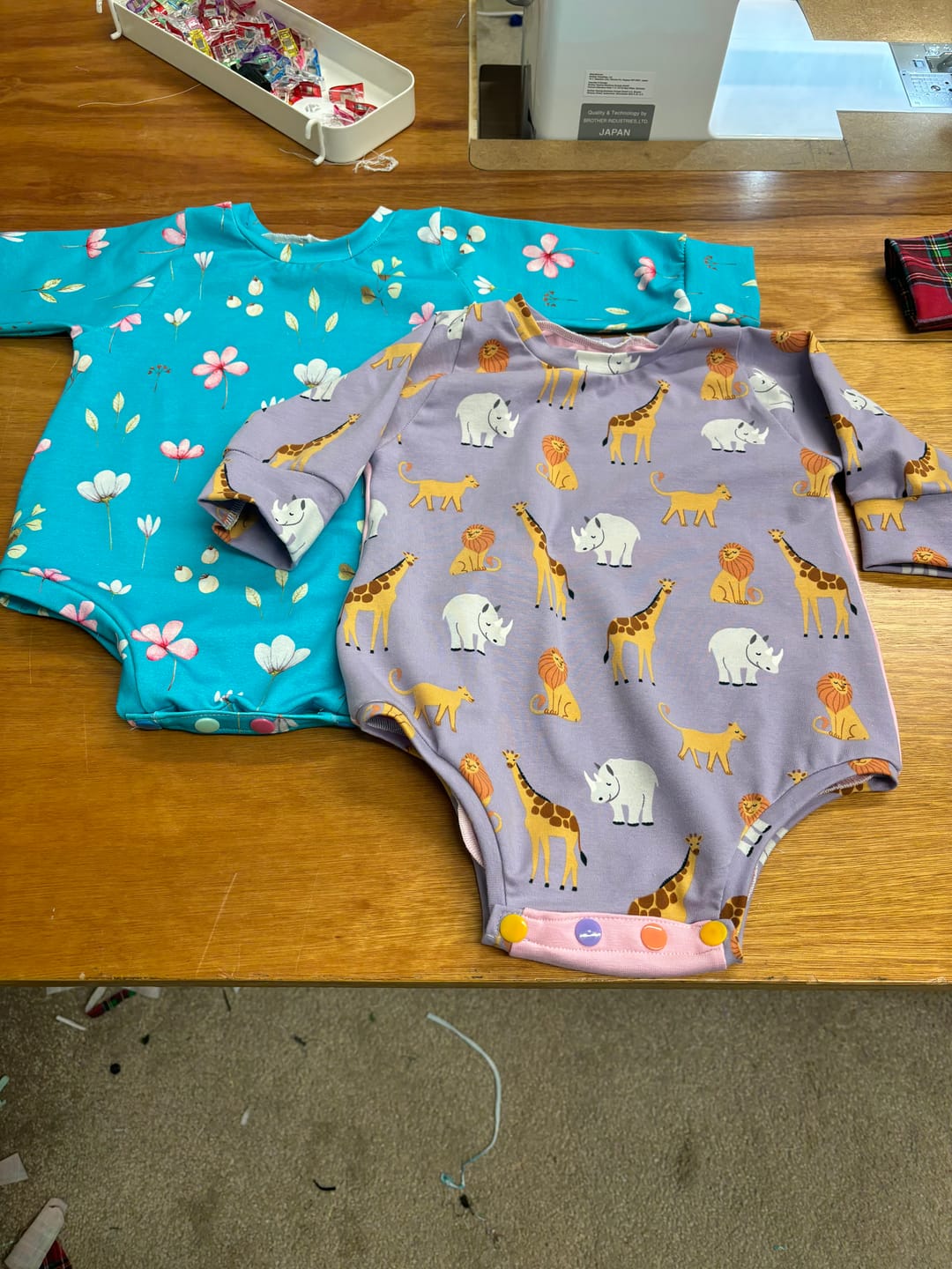 Customer photo review of Scattered Flowers Cotton Jersey Fabric