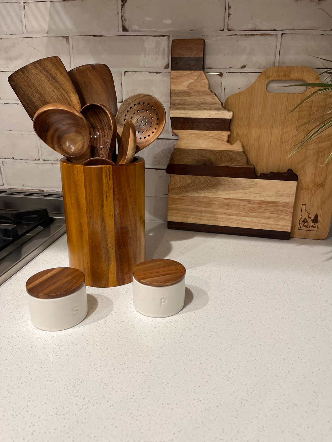 Customer photo review of Teak Wooden Utensil Set