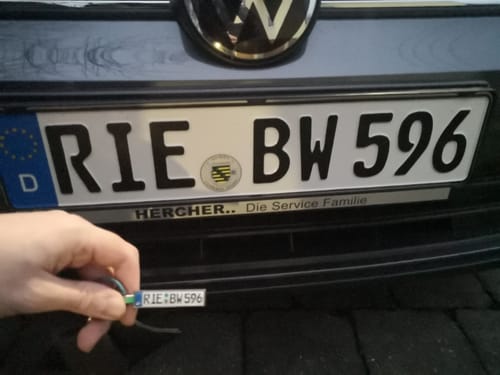 Customer photo review of Kennzeichen Schlüsselanhänger Mini Nummernschild Metall