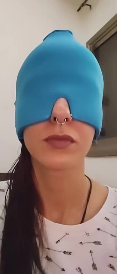 Customer photo review of Migraine Relief Cap