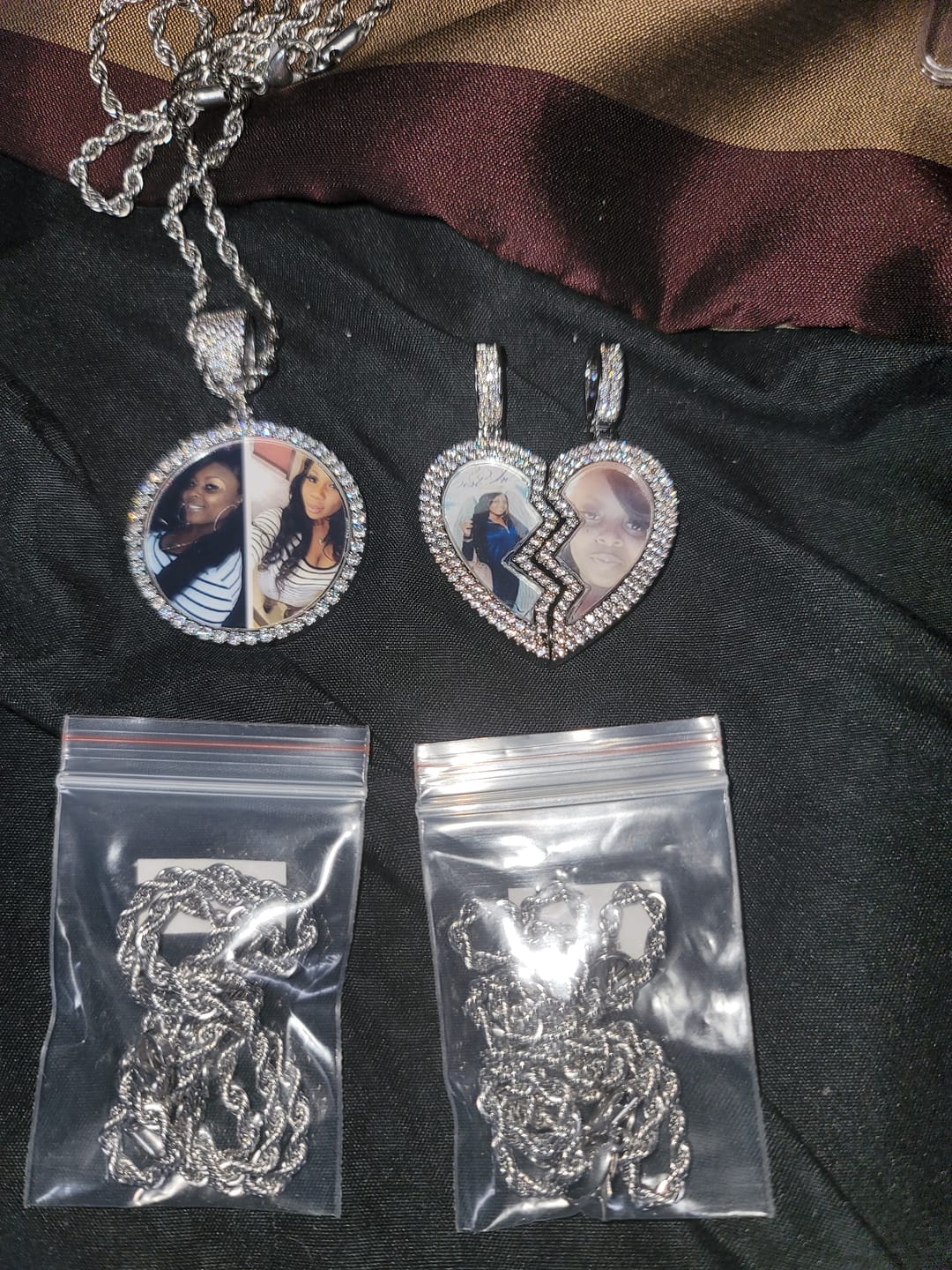 Customer photo review of HEART PIECES PHOTO PENDANT