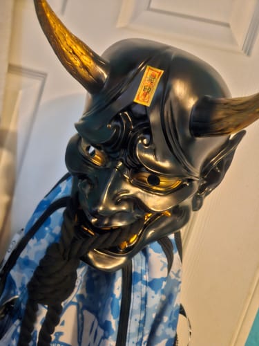 Customer photo review of Black Hannya Mask